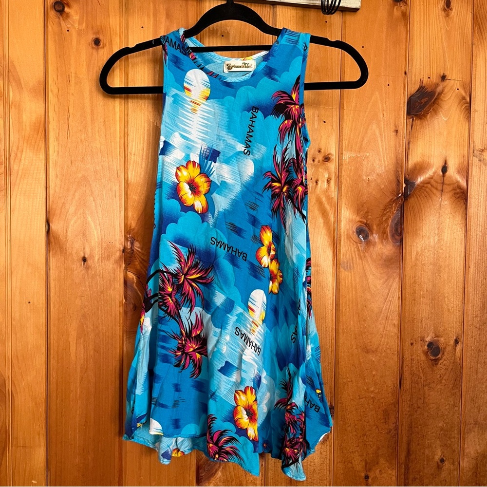 Shoreline Blue Tropical Bahamas Dress